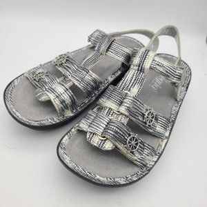 Alegria Women sandals KLE-840 KLEO Silver snake Nautical comfort Shoes 6 36 new